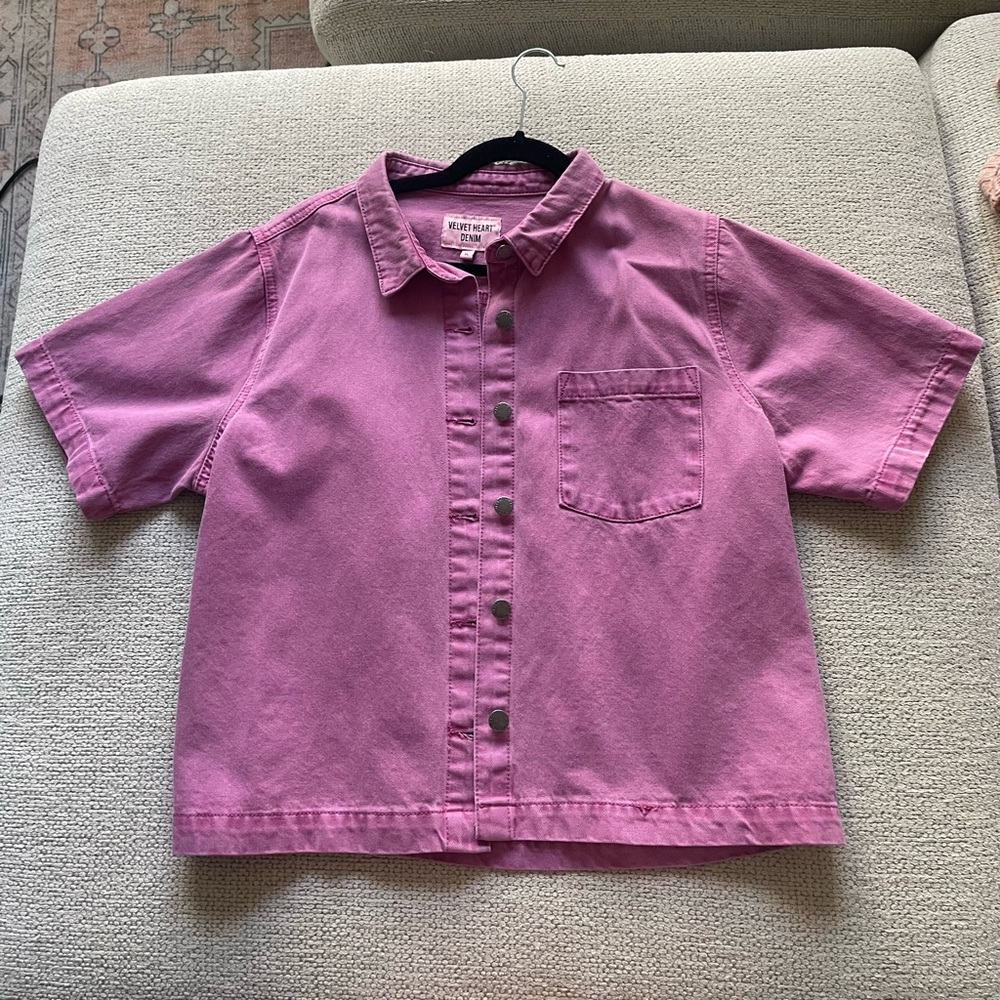 Women’s Pink Button-Up Shirt